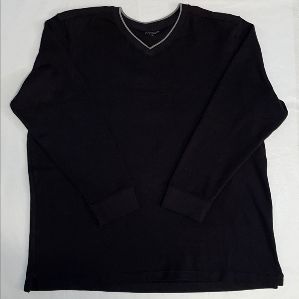 Men's V Neck Covington Black Pull Over Sweater